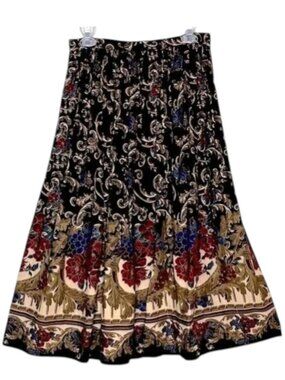 Vintage Scott McClintock Separates Skirt Floral Fleur de Lis Pattern 1980s 1990s